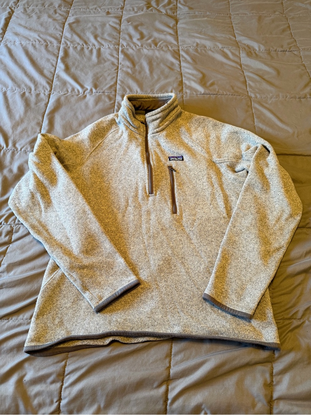 Patagonia Light Gray Half-Zip Fleece Pullover